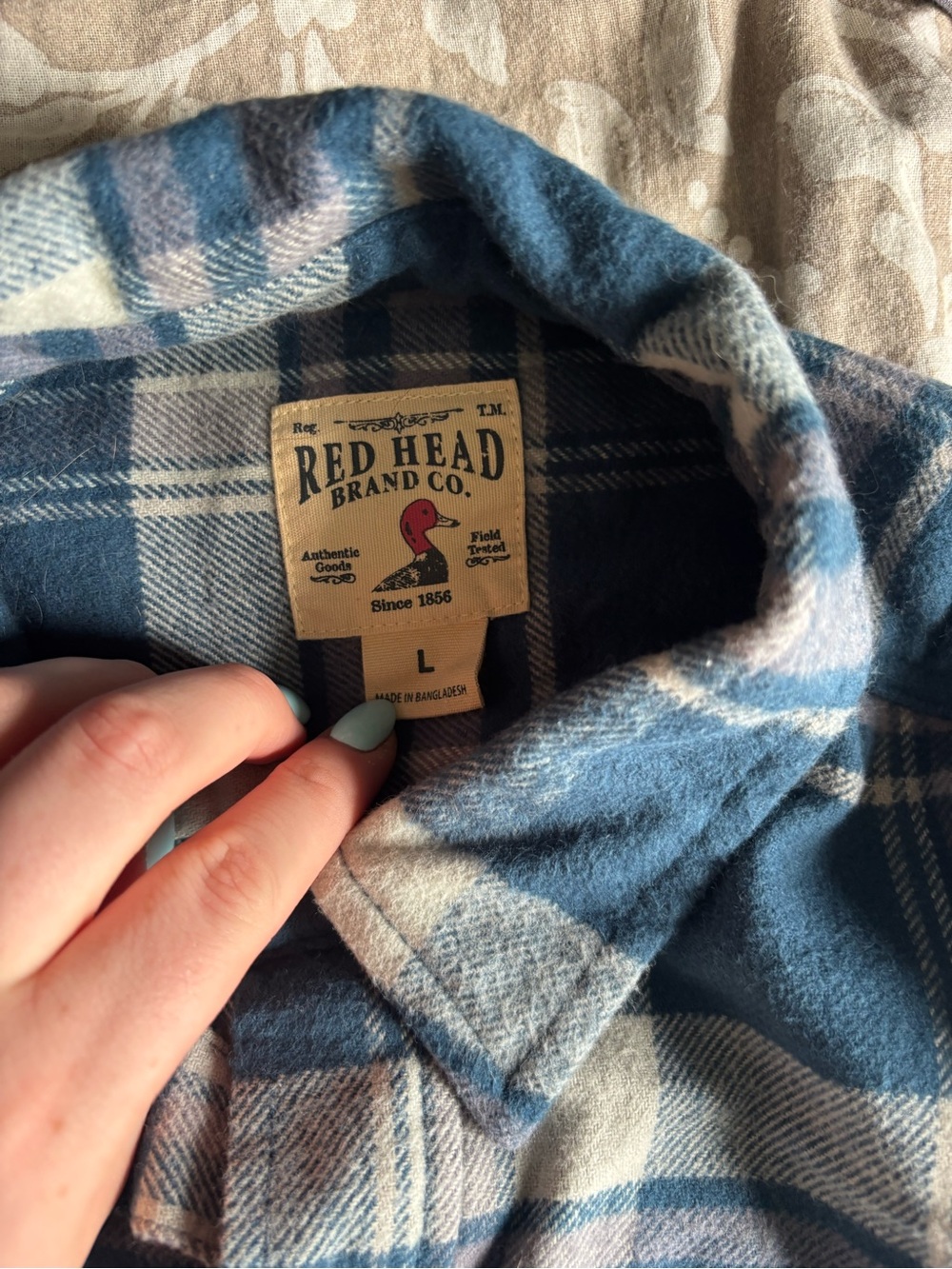 Red Head Brand Co. Blue Plaid Flannel Shirt